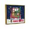 Stupell Industries Happy Haul-idays Christmas Gift Truck Framed Floater Canvas Wall Art